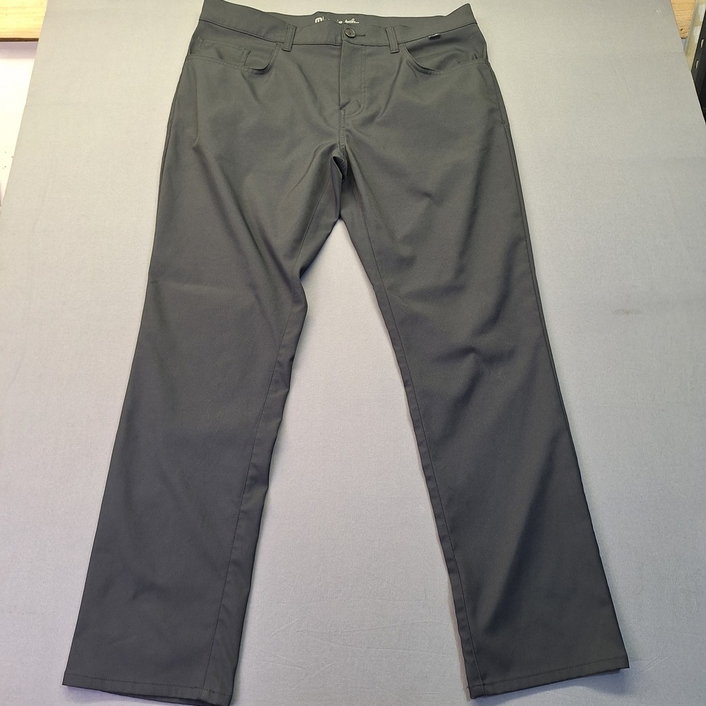 TravisMathew Open to Close Pants Mens 34/30 Grey Performance Golf Trousers 1605